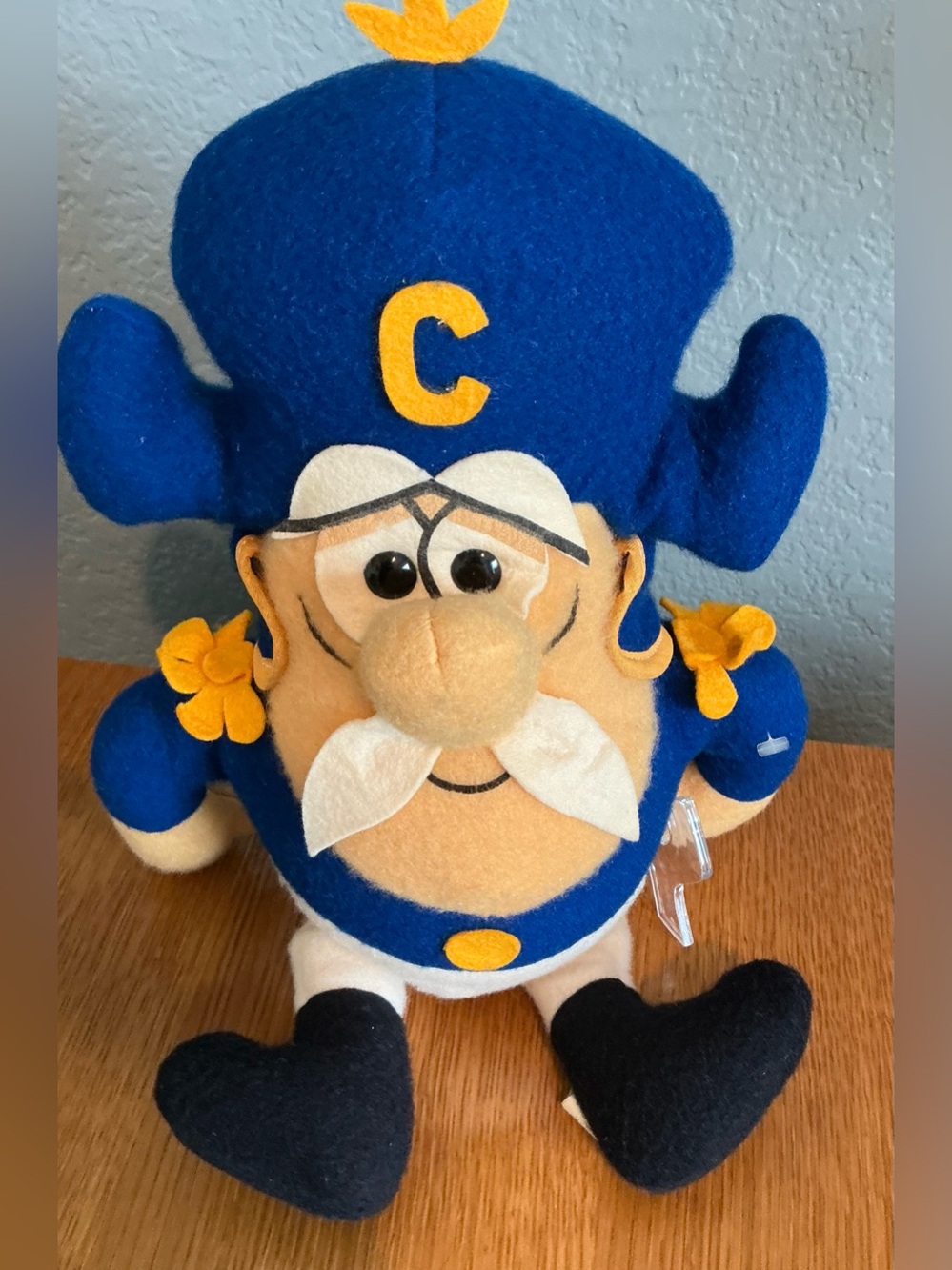 Retro 1978 Cap'n Crunch Plush Doll. Quaker Oats Cereal Mascot. 15" Rare Vintage